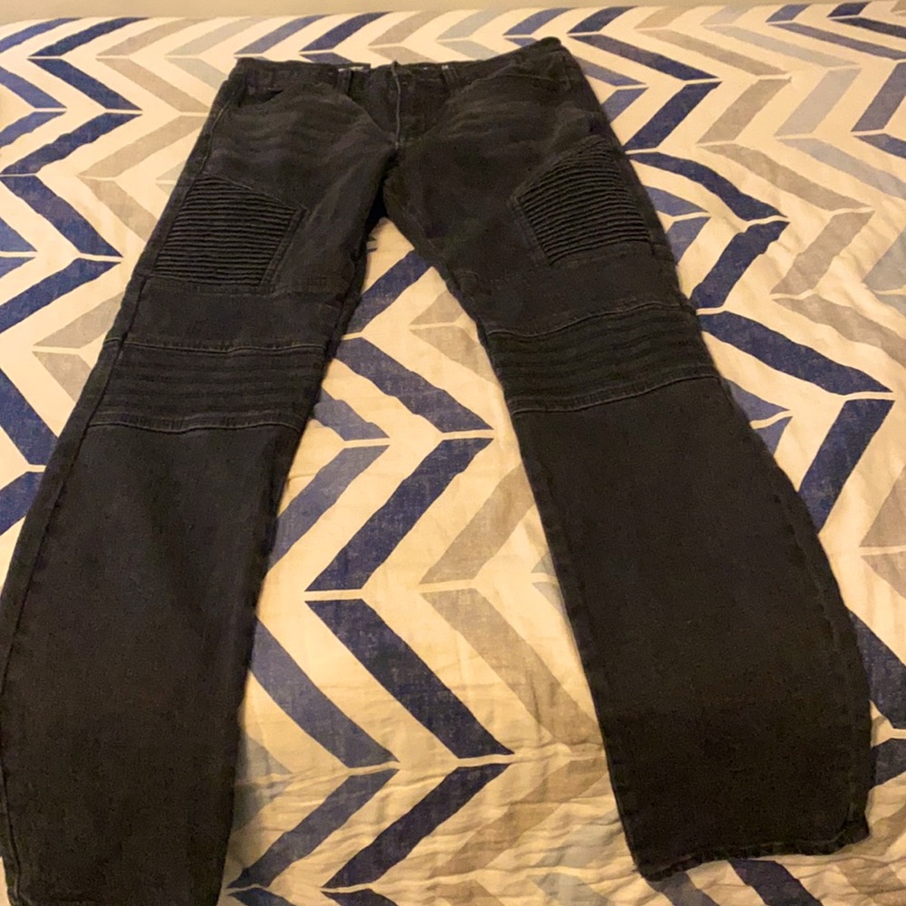 Black distressed jeans size 16